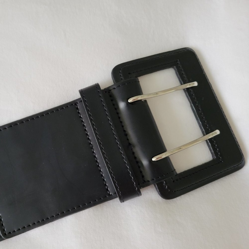 Club Monaco wide belt XS black leather